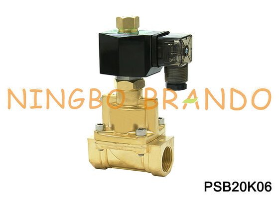 Van điện từ hơi nước 3/4 '' Inch 24VDC Đồng thau thường mở