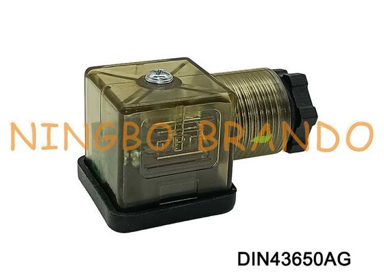 Đầu nối cuộn dây van điện từ DIN43650A 18mm MPM Brown Nylon DIN 43650 Loại A
