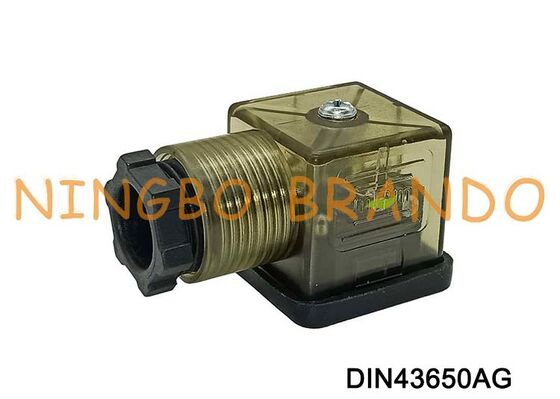 Đầu nối cuộn dây van điện từ DIN43650A 18mm MPM Brown Nylon DIN 43650 Loại A