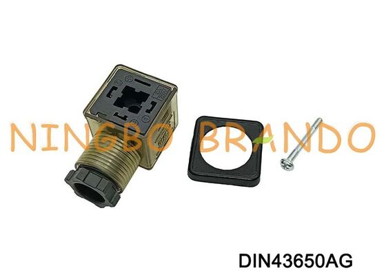 Đầu nối cuộn dây van điện từ DIN43650A 18mm MPM Brown Nylon DIN 43650 Loại A