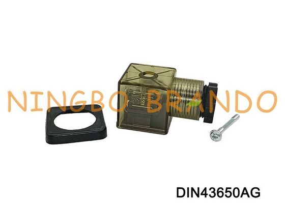 Đầu nối cuộn dây van điện từ DIN43650A 18mm MPM Brown Nylon DIN 43650 Loại A