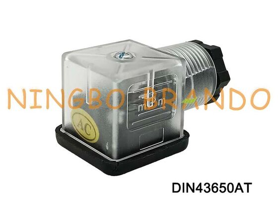 DIN43650A Solenoid Valve Coil Connector 18mm Transparent DIN 43650 Type A