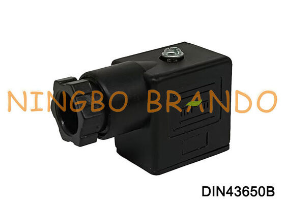 Solenoid Valve Coil Connector DIN43650 B MPM Black DIN 43650 Type B