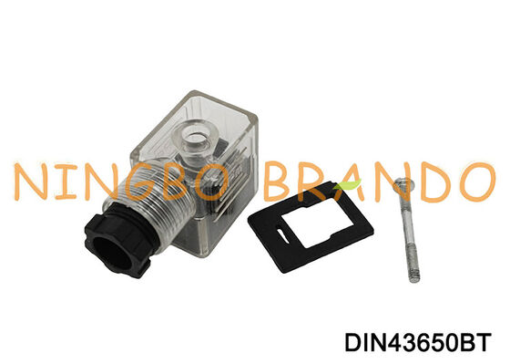 DIN43650B Solenoid Valve Coil Connector 11mm Transparent DIN 43650 Type B