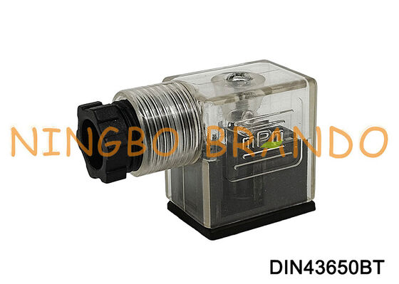 DIN43650B Solenoid Valve Coil Connector 11mm Transparent DIN 43650 Type B