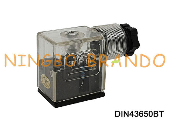 DIN43650B Solenoid Valve Coil Connector 11mm Transparent DIN 43650 Type B