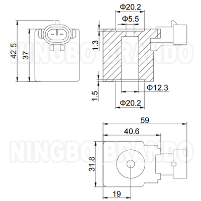 12VDC LOVATO loại 118000043 4065003 Solenoid Valve Coil cho LPG CNG Reducer