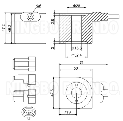 24VDC Solenoid Coil cho xe buýt xe tải METATRON điều chỉnh áp suất