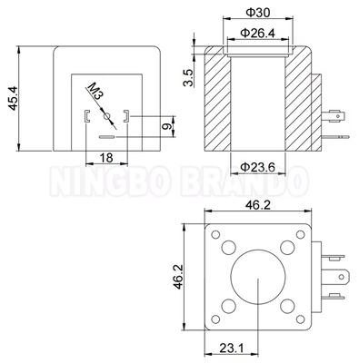 Vickers Loại 02-101726 02-101728 Cuộn dây van điện từ thủy lực 110VAC 220VAC