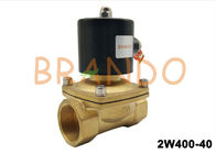 Van nước bằng đồng thau G1-1 / 2 Inch AC220V / DC24 Bình thường Đóng van điện từ 2W400-40