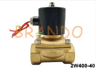 Van nước bằng đồng thau G1-1 / 2 Inch AC220V / DC24 Bình thường Đóng van điện từ 2W400-40