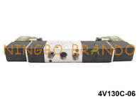 AirTAC Loại 5/3 Chiều BSPT 1/8 '' Van điện từ khí nén 24VDC 220VAC 4V130C-06