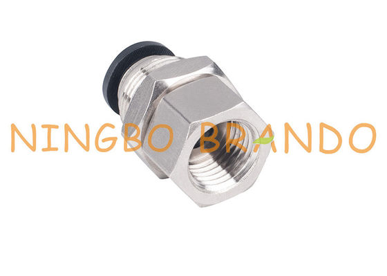 1/4 '' 8mm Vách ngăn kết nối nhanh Phụ kiện ống khí nén thẳng nữ