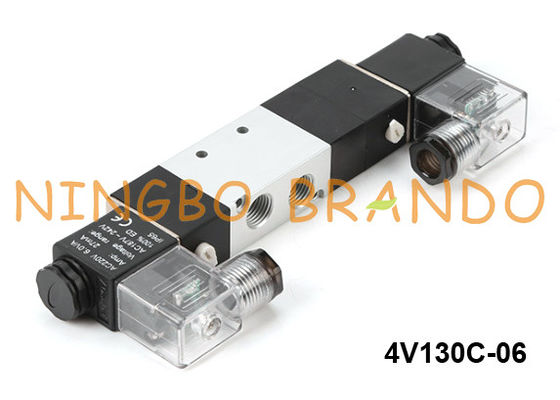 4V130C-06 Van điện từ khí nén loại 5/3 chiều Airtac 24VDC 220VAC