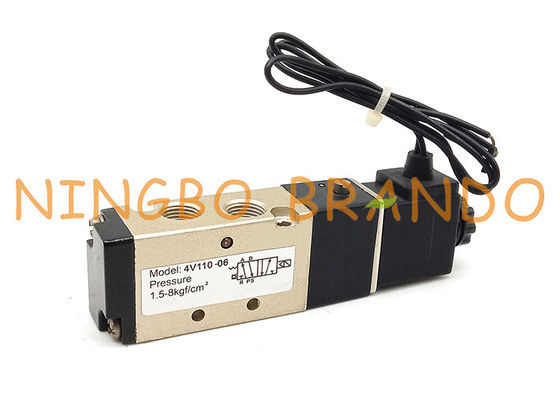 4V110-06 1/8 '' 2 Vị trí 5 cổng Van điện từ điều khiển khí nén