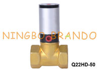 Q22HD-50 2 '' DN50 Van pít tông được kích hoạt bằng khí đồng thau 2/2 Way