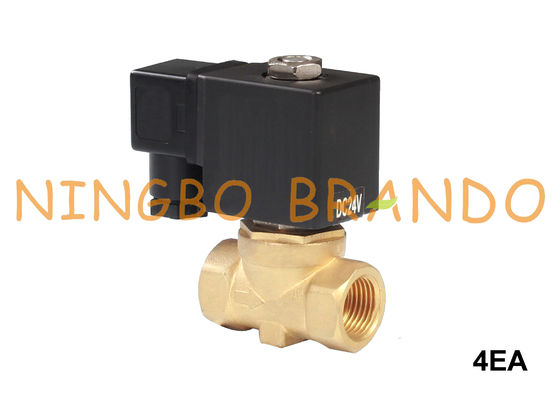 Van điện từ bằng đồng thau vận hành thí điểm 2/2 chiều 1/4 '' 3/8 '' 1/2 ''