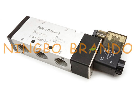 Van điện từ khí nén điều khiển không khí loại 4V410-15 5/2 Way Airtac