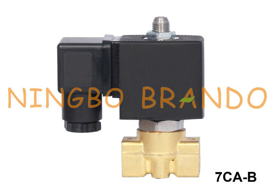 Van điện từ đồng thau không khí 3 chiều 1/8 '' 1/4 '' 12VDC 24VDC 110VAC 220VAC