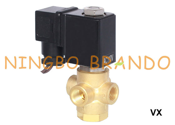 1/8 '' 1/4 '' 3 chiều Van điện từ bằng đồng thau thường mở 12V 24V 110V 220V
