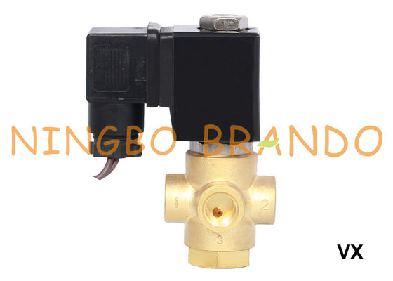 Van điện từ đồng thau đa năng 3 chiều 1/8 '' 1/4 '' 12V 24V 110V 120V 220V 230V
