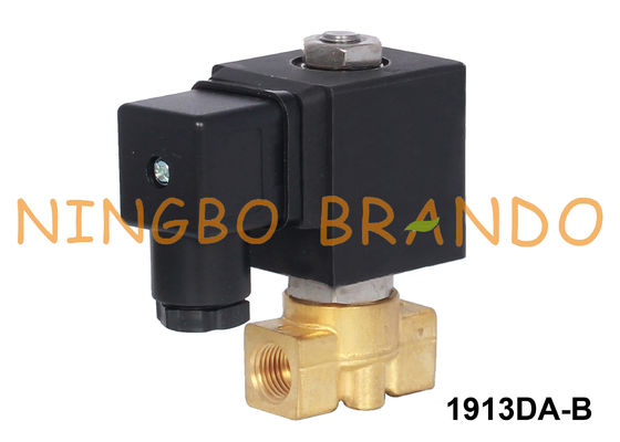 Van điện từ đồng thau nước tác động trực tiếp 1/8 inch Hai chiều thường đóng