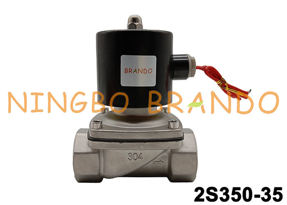 2S350-35 1-1 / 4 &quot;Van điện từ có ren SS304 Thân 220 Volt