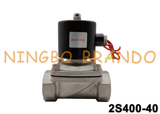 DN40 2S400-40 1.5 inch Van điện từ thép không gỉ 12V 24V 220V