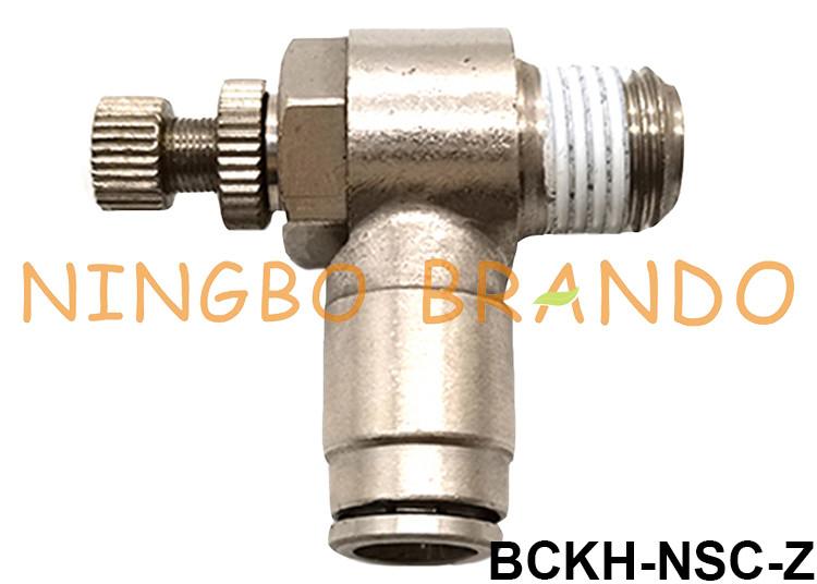 Đồng thau đẩy trong van điều khiển tốc độ dòng khí nén Phù hợp với M5 M6 1/8 ′ ′ 1/4 ′ ′ 3/8 ′ ′ 1/2 ′ ′
