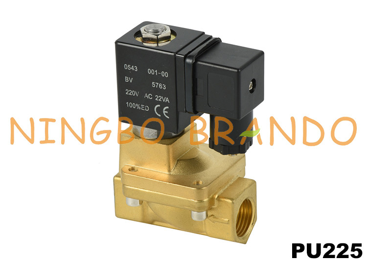 PU225S-04 1/2'' Van điện từ bằng đồng thau cho hơi nước 24V DC 110V 220V AC