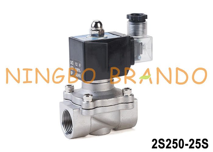 2S250-25 1 'Ventil điện tử thép không gỉ cho dầu nước 24V 220V