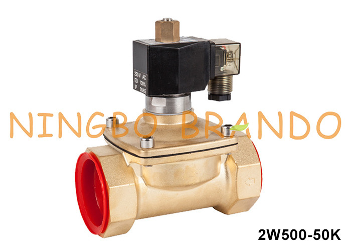 2'' 2 Way bình thường mở đồng van điện tử nước 220VAC 110VAC 24VDC 12VDC
