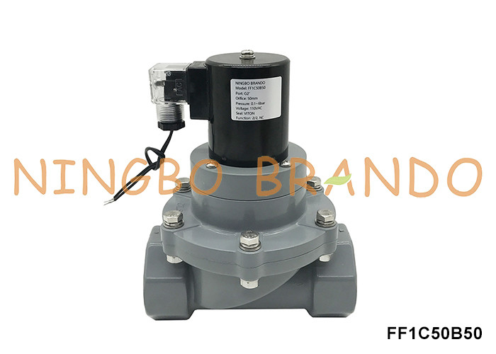 2' DN50 chống ăn mòn CPVC Solenoid Valve cho axit hóa học 24V 220V