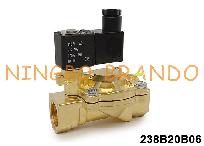 ASCO Type 238 Series 3/4 'Solenoid Valve với thân đồng 24V 110V 220V