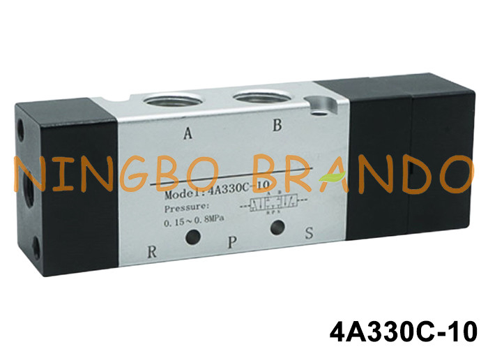 Van khí nén điều khiển bằng khí nén 5 cửa 3 vị trí AirTac Loại 4A330C-10 3/8''