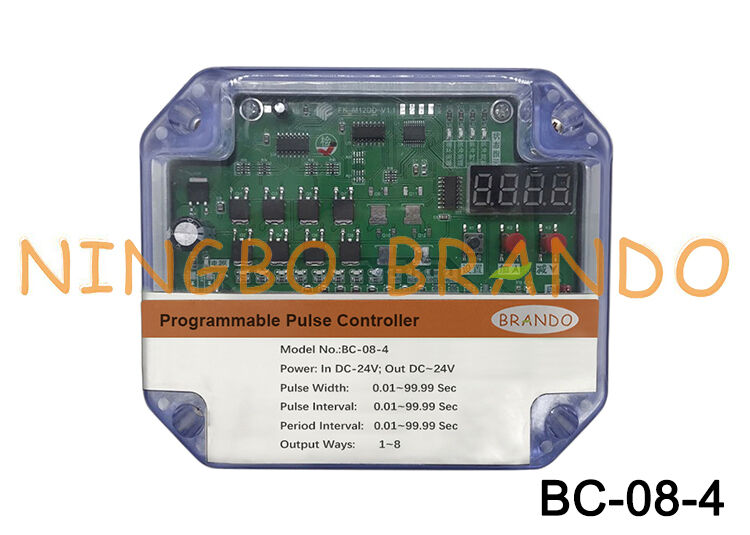 8 dòng 24VDC Input 24VDC Output Pulse Valve Timer Controller cho máy thu bụi