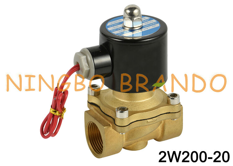 2W200-20 3/4 'Brass Solenoid Valve 2/2 Way Thông thường đóng 24V 110V 220V