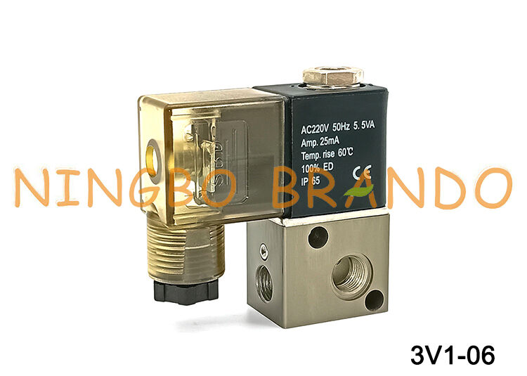 Van điện từ dòng 3V1 Van khí điện từ 3/2 chiều Airtac loại 3V1-06