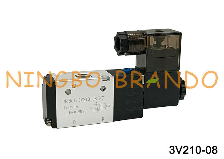 Airtac Loại 3V210-08-NC 3V210-08-NO Van điện từ 3/2 chiều 3V200 Series