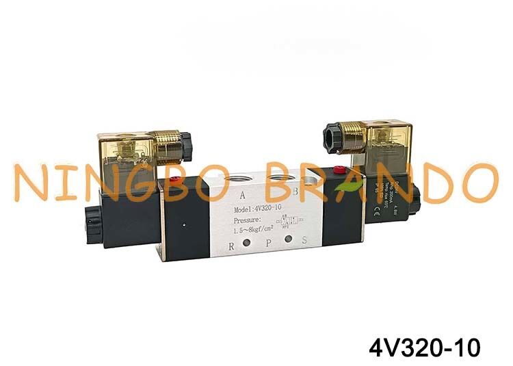 AirTAC Loại 4V320-10 DC12V 3/8 '' Van điện từ đôi 5/2 chiều