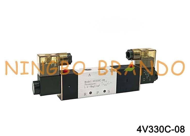 AIRTAC Loại Van Điện Từ Van Khí 4V330C-08 DC 12V 24V AC 110V 220V