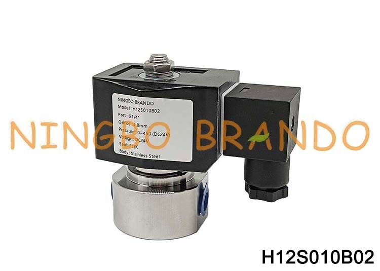 500 bar High Pressure Stainless Steel Solenoid Valve 1/4'' 220V 110V 24V 12V