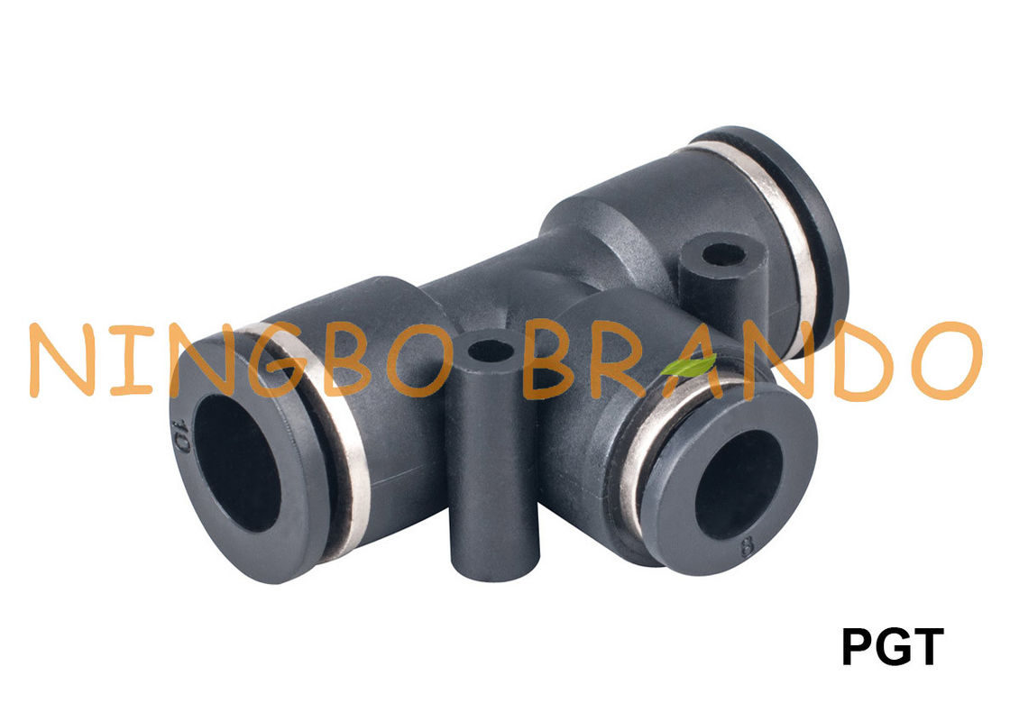 PGT Union Tee Phụ kiện giảm tốc khí nén bằng nhựa 1/8 '' 1/4 '' 3/8 '' 1/2 ''