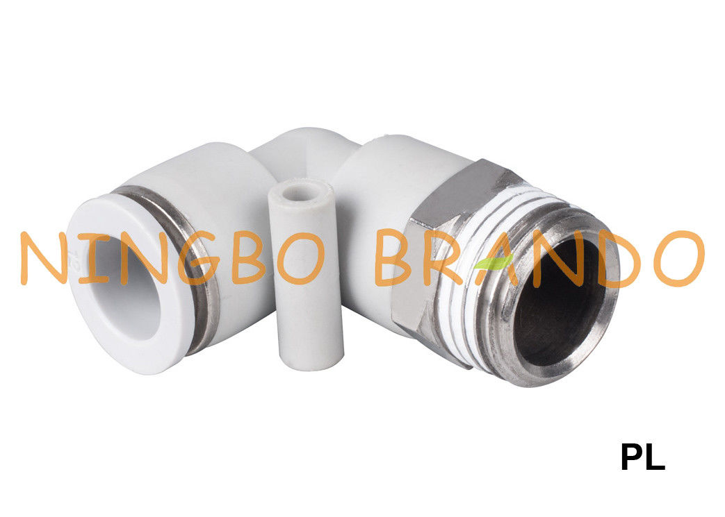 Phụ kiện ống khí nén đẩy vào khuỷu tay PL Nam 1/8 '' 1/4 '' 3/8 '' 1/2 ''