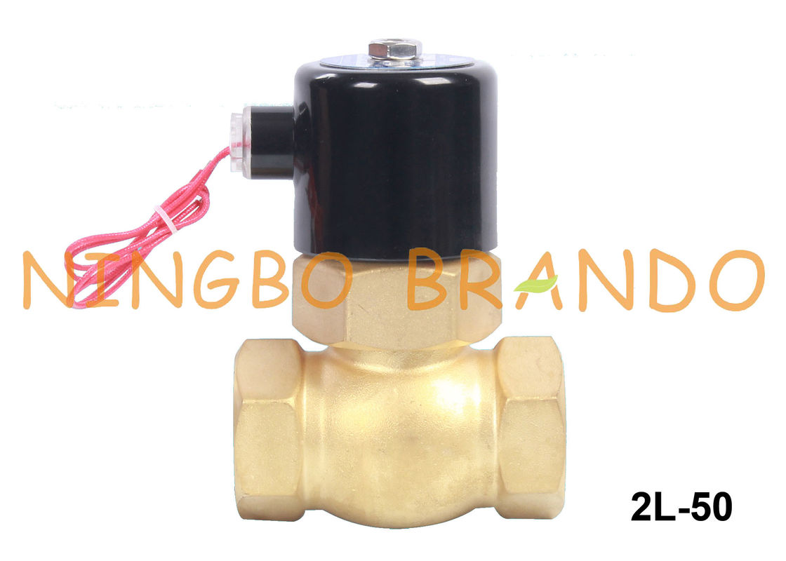 2L-50 2 '' DN50 Van điện từ bằng đồng thau nước nóng 24 Volt 220 Volt