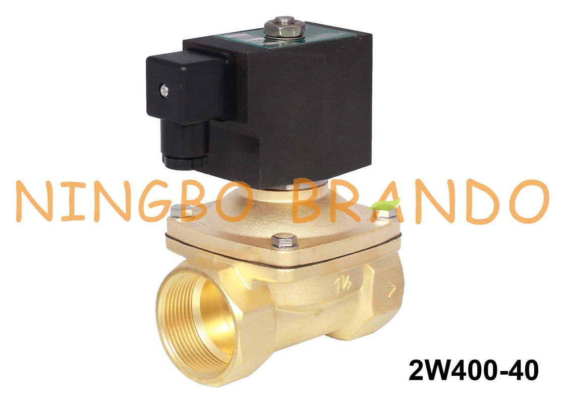 1 1/2 '' 2 chiều Van điện từ bằng đồng thau Nước 24V DC 220V AC