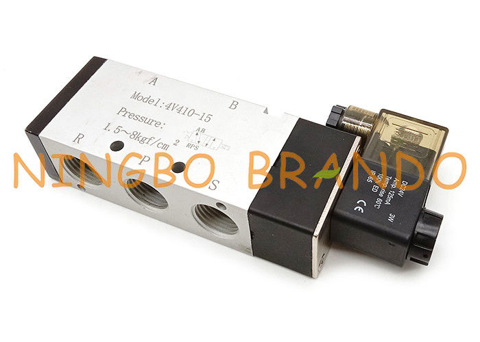 Van điện từ khí nén điều khiển không khí loại 4V410-15 5/2 Way Airtac