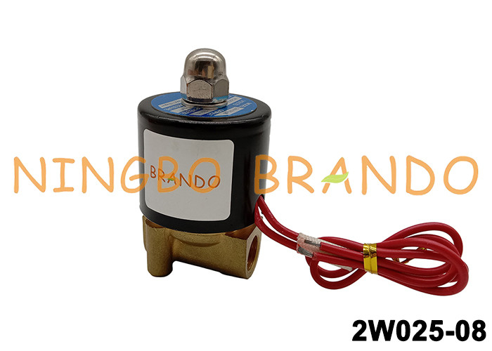 Van điện từ đồng thau 2W025-08 DC 12V 1/4 '' cho khí nước không khí