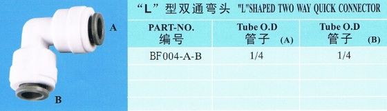 Push Fit Elbow Plastic Fitting for Connecting Pipes , RO Water Purifier Spare Parts