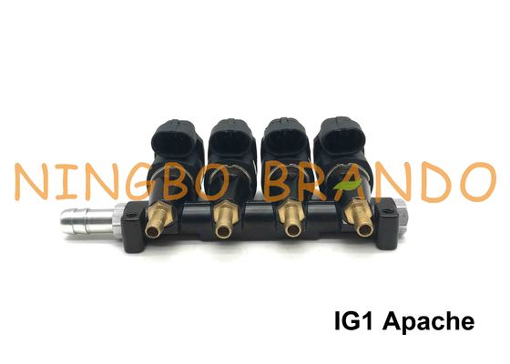 DC12V RAIL / OMB Type 3 Ohm 4 Cylinder IG1 Apache Injector Rail In LPG CNG Sequential System